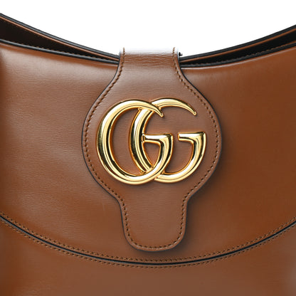 Gucci Boarded Plutone Calfskin Medium Arli Shoulder Bag Nocciola 7 of 9