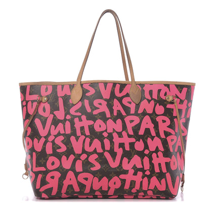 Louis Vuitton Monogram Graffiti Neverfull GM Fuchsia 1 of 22