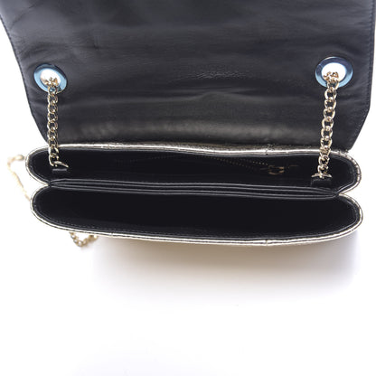 Lanvin Metallic Snakeskin Mini Sugar Flap Shoulder Bag Gold 5 of 9