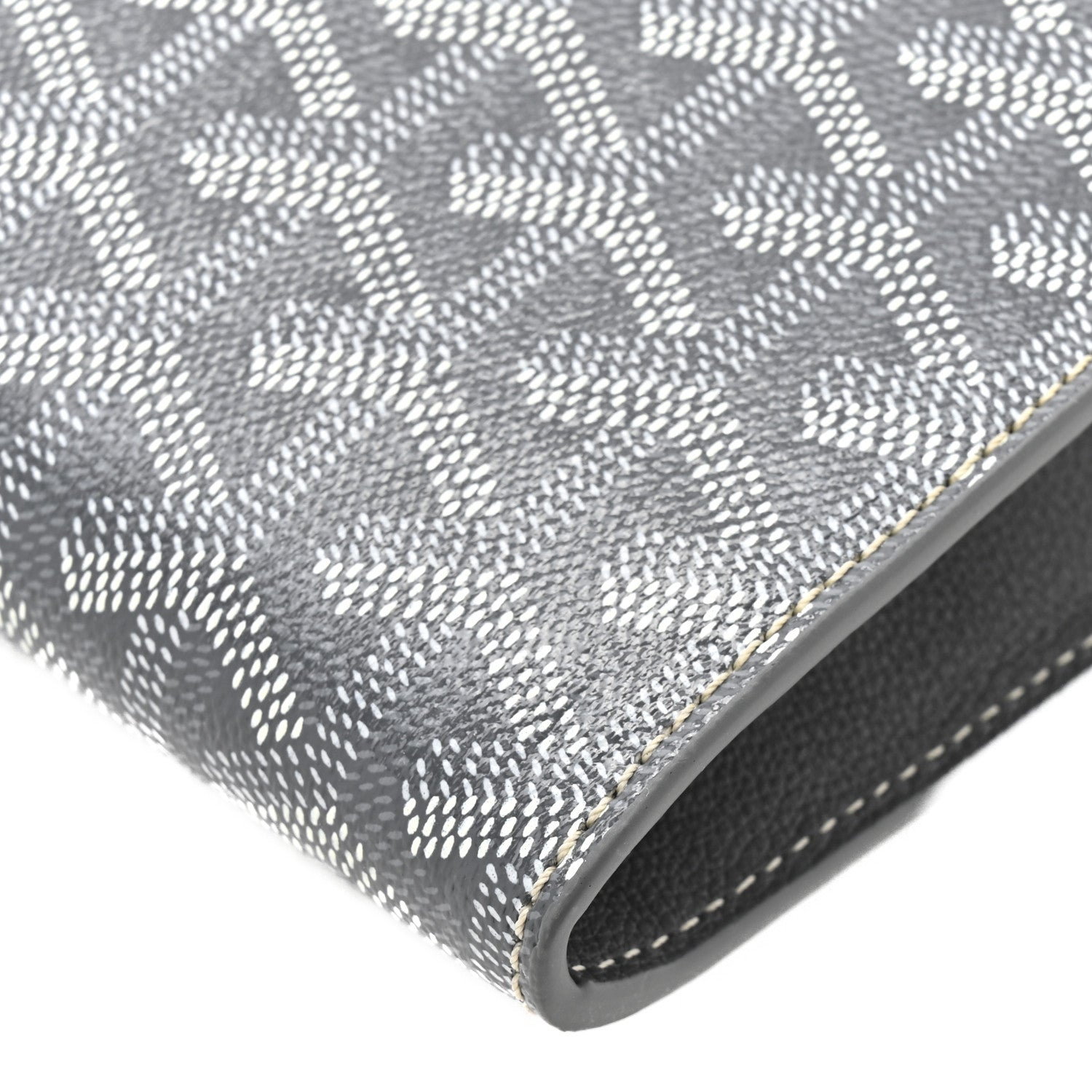 Goyard Goyardine Calfskin Chypre Wallet Pouch Grey 10 of 12