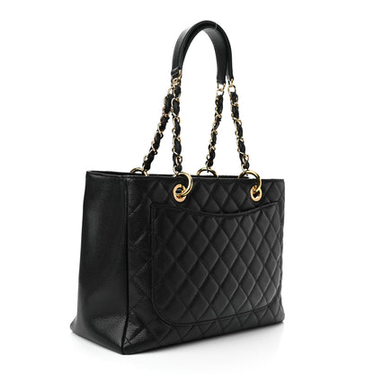 Chanel Caviar Quilted Grand Shopping Tote GST Black 3 of 10