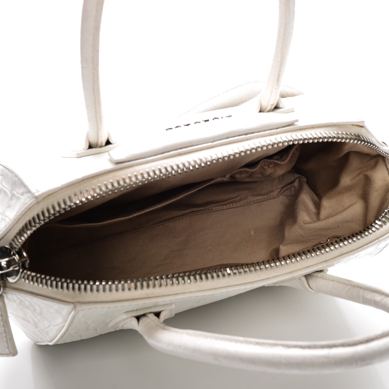Givenchy Calfskin Crocodile Embossed Small Antigona White 5 of 15