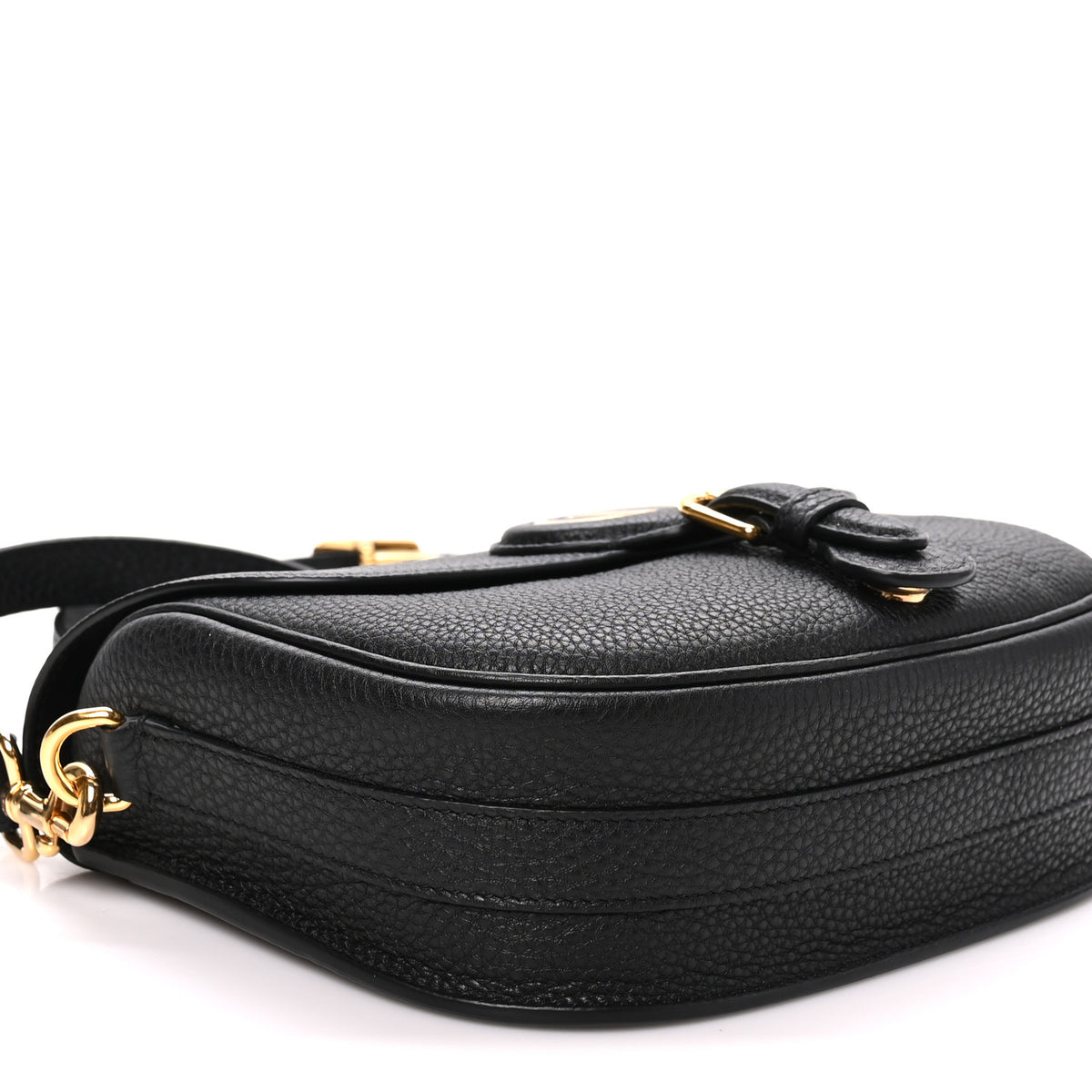 Grained Calfskin Medium Bobby Bag Black