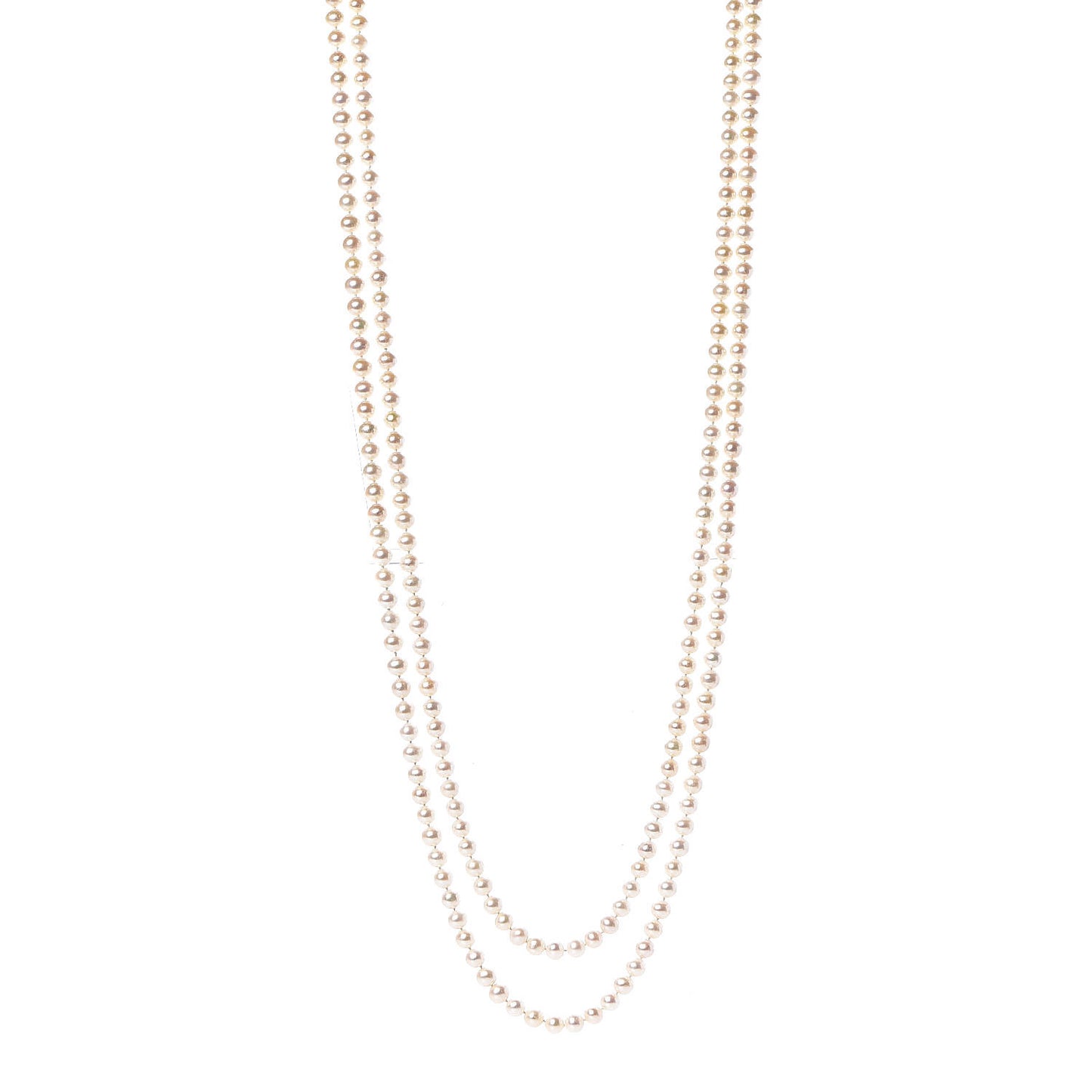 Sterling Silver Pearl 6.5-7mm Ziegfeld Strand Necklace 84"