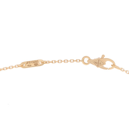 Van Cleef & Arpels 18K Rose Gold Carnelian Sweet Alhambra Pendant Necklace 4 of 6