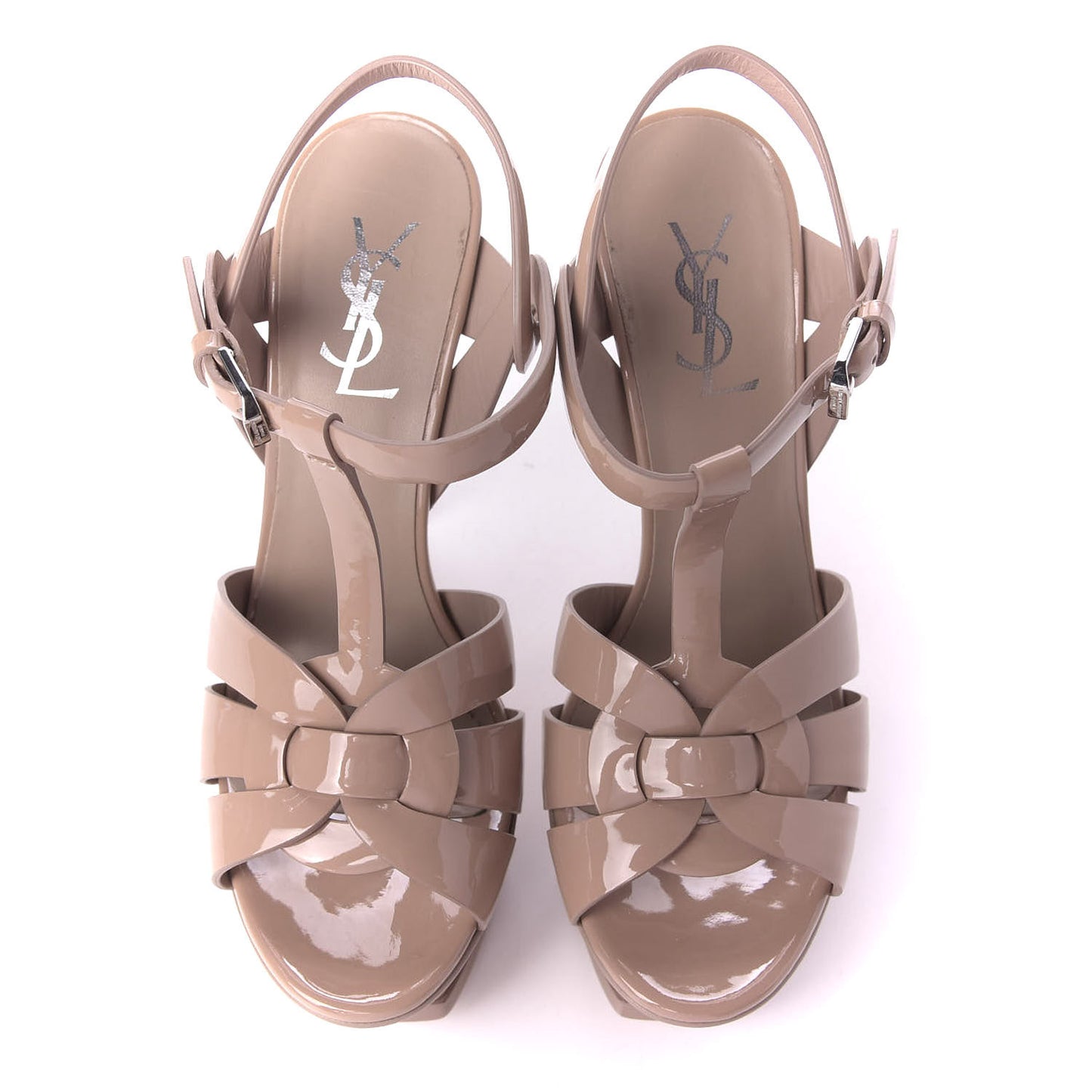 Patent Tribute 105 Platform Sandals 37.5 Nude Powder