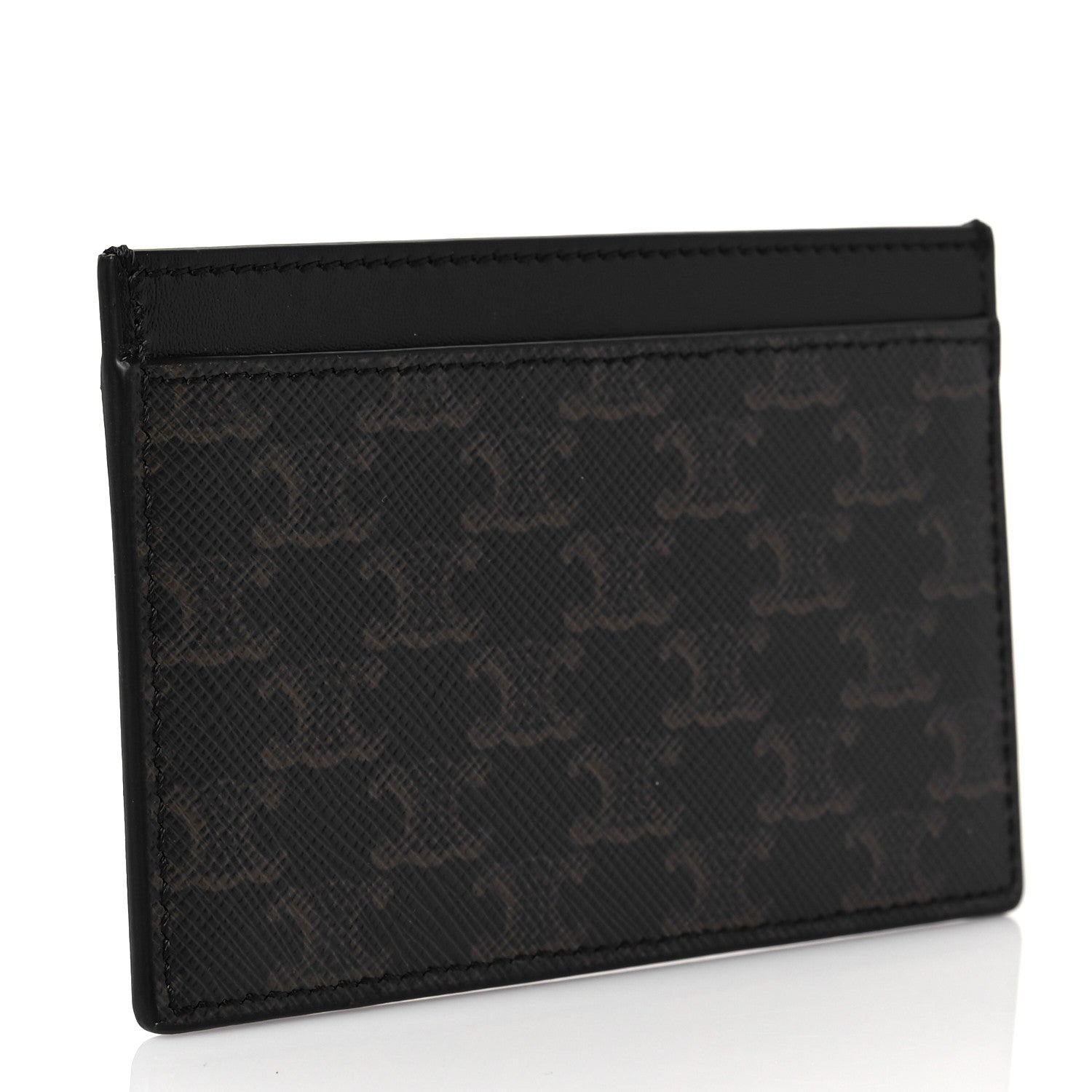 Celine Triomphe Canvas Card Holder Black 3 of 5