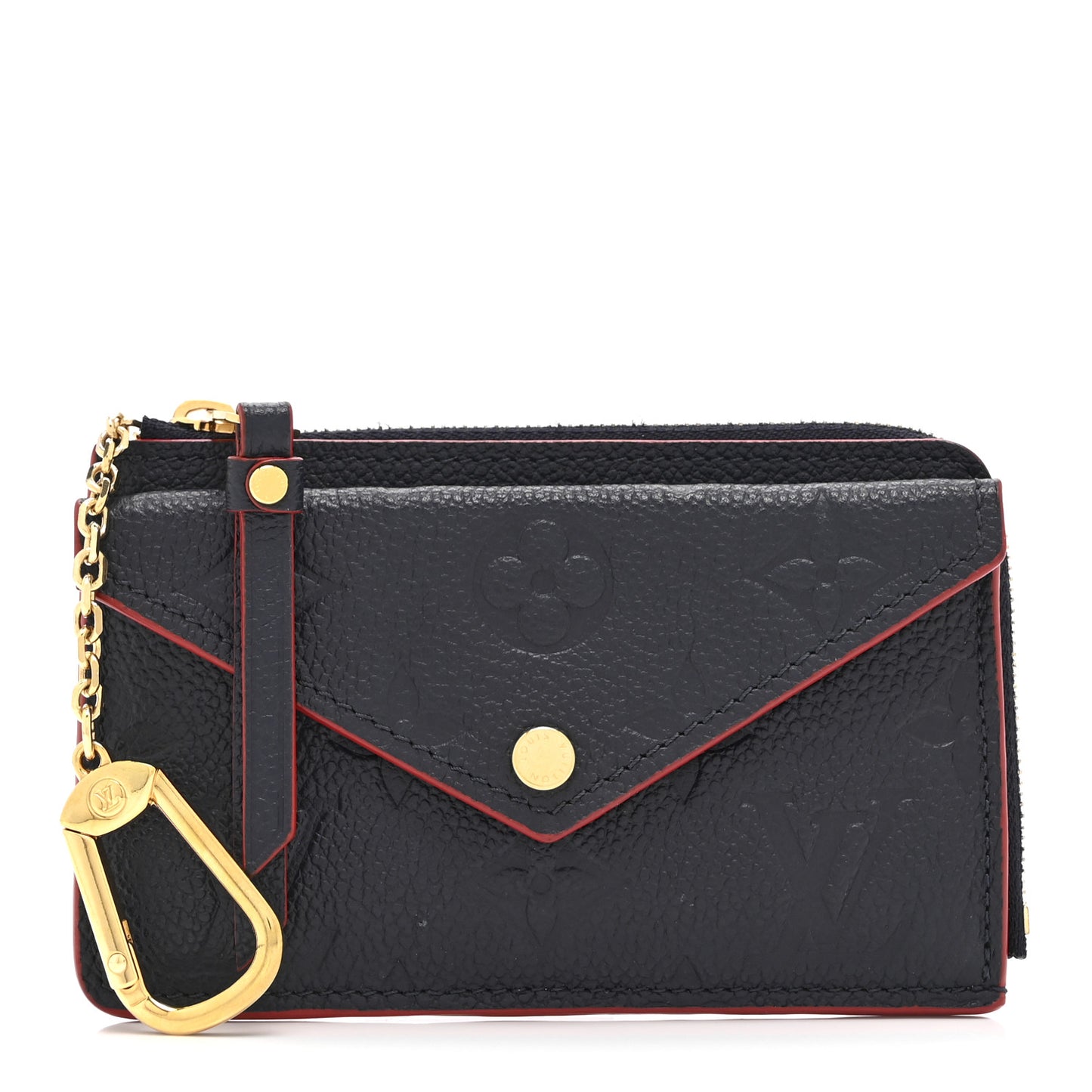 Empreinte Recto Verso Card Holder Marine Rouge