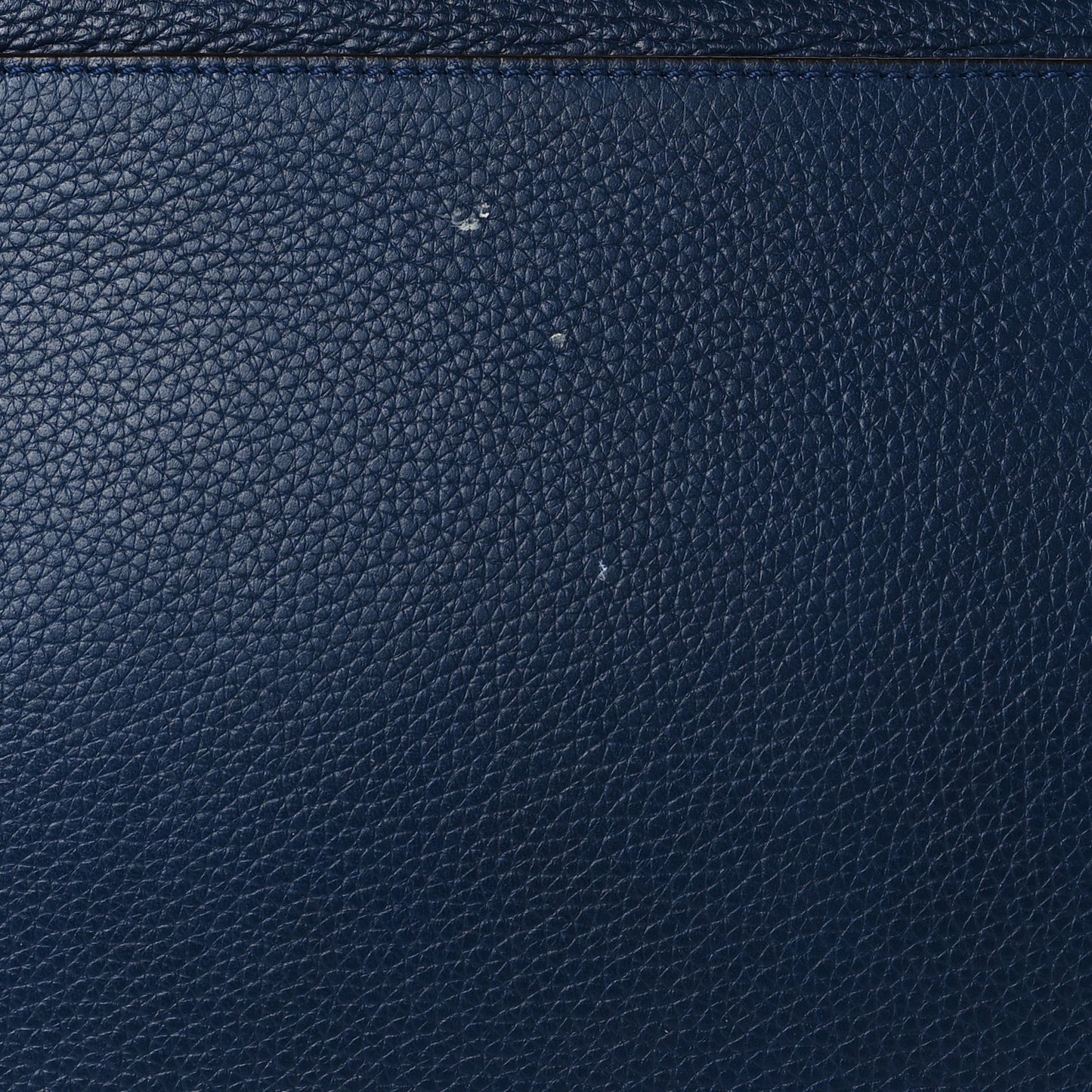Drummed Calfskin Suede Medium Trapeze Navy Blue