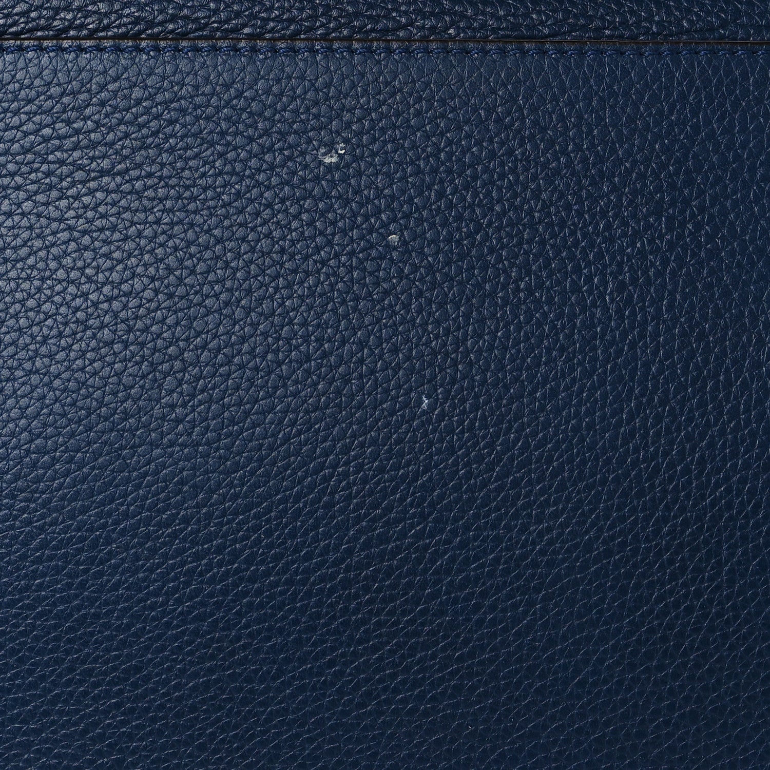 Celine Drummed Calfskin Suede Medium Trapeze Navy Blue 11 of 11