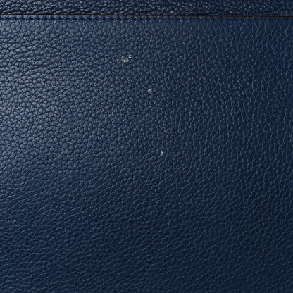 Celine Drummed Calfskin Suede Medium Trapeze Navy Blue 11 of 11