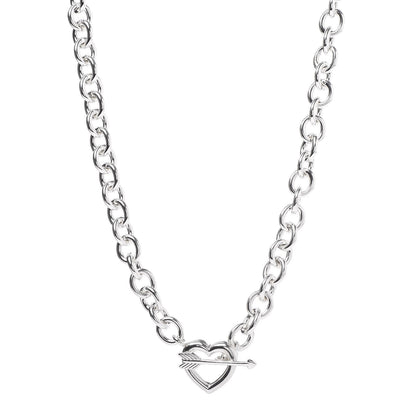 Tiffany Sterling Silver Heart and Arrow Toggle Necklace 1 of 4