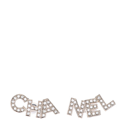 Chanel Crystal Pearl Signature Stud Earrings Gold 1 of 4