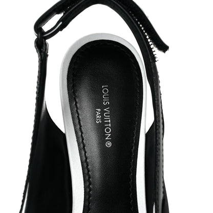Louis Vuitton Calfskin Archlight Slingback Pumps 37 Black White 7 of 9