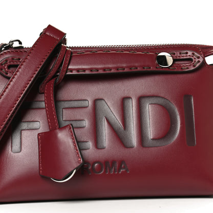 Fendi Vitello King Logo Embossed Mini By The Way Boston Bag Barolo 9 of 13