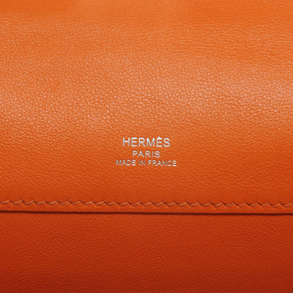 Hermes Swift Kelly Cut Clutch Pochette Orange 7 of 8
