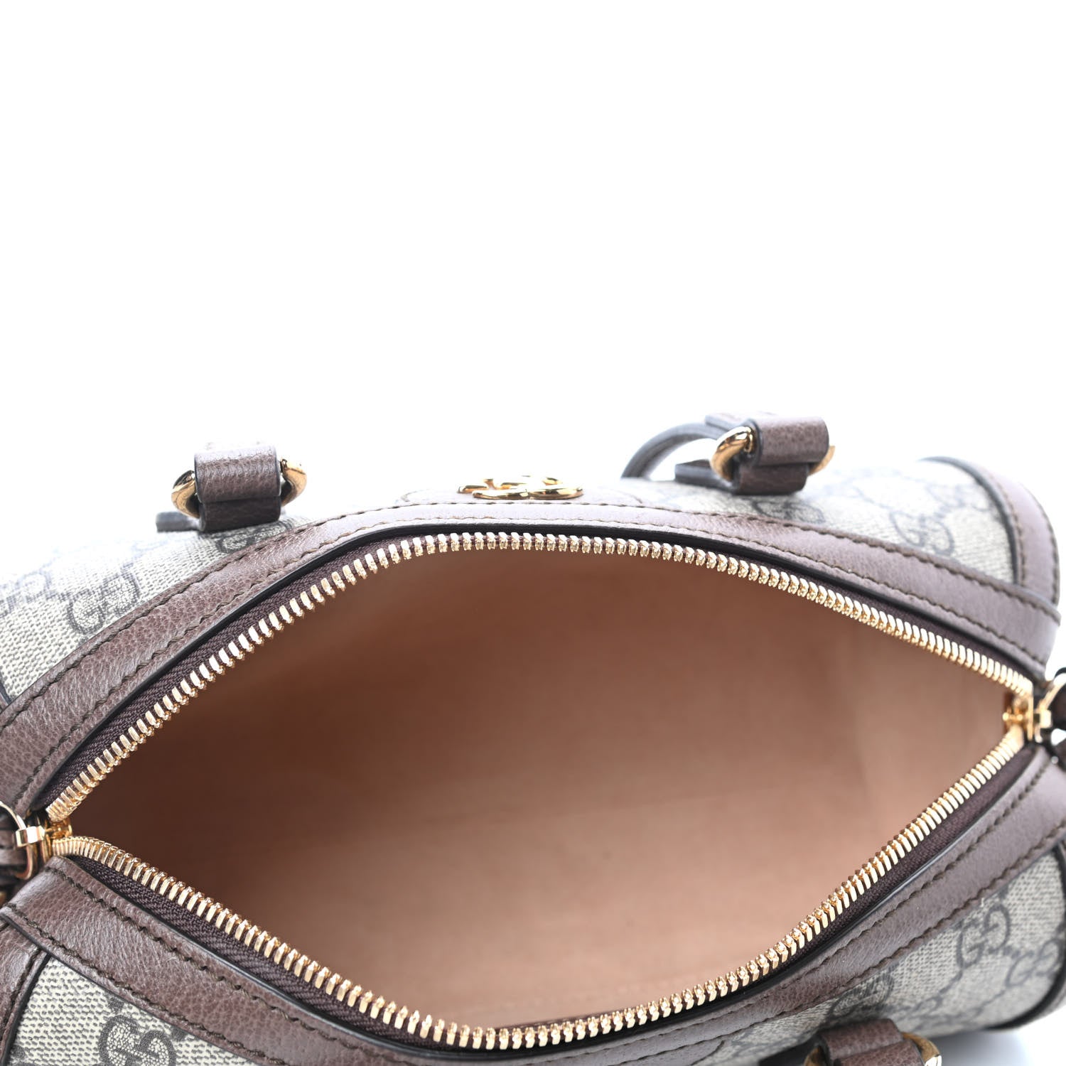 Gucci GG Supreme Monogram Web Small Ophidia Boston Bag Beige New Acero 4 of 4