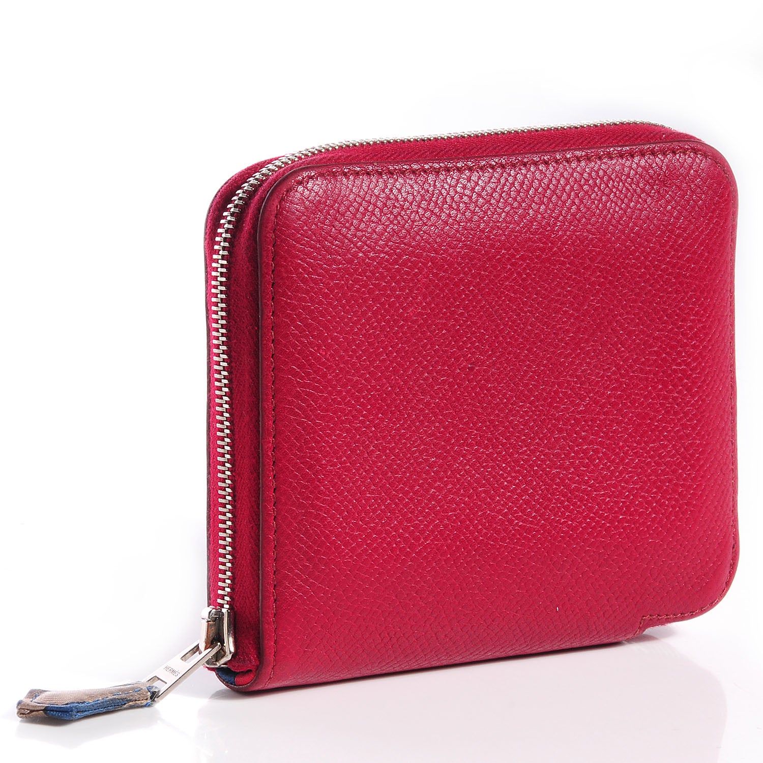 Hermes Epsom Silk'in Compact Wallet Rubis 3 of 10