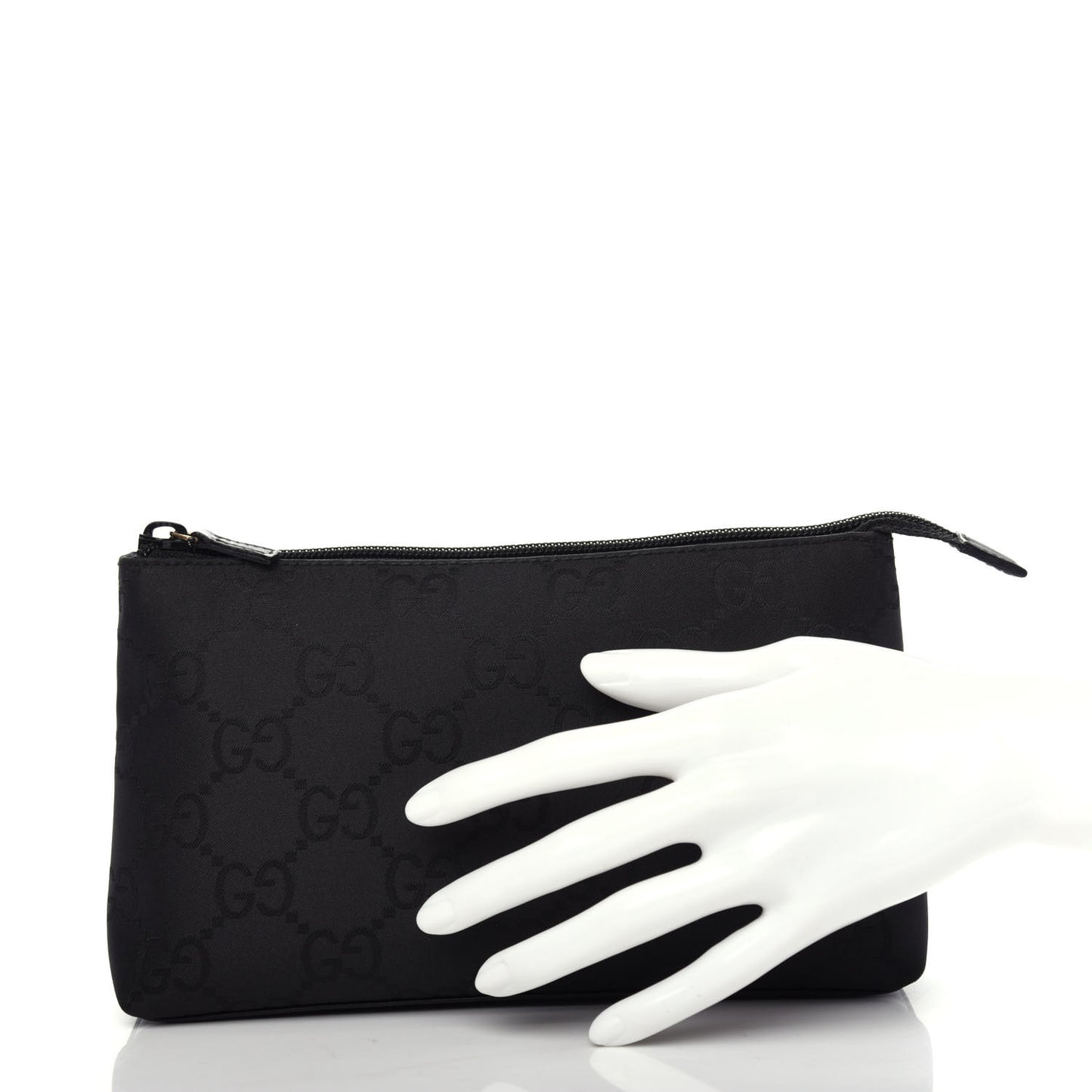 Nylon Monogram Cosmetic Pouch Black