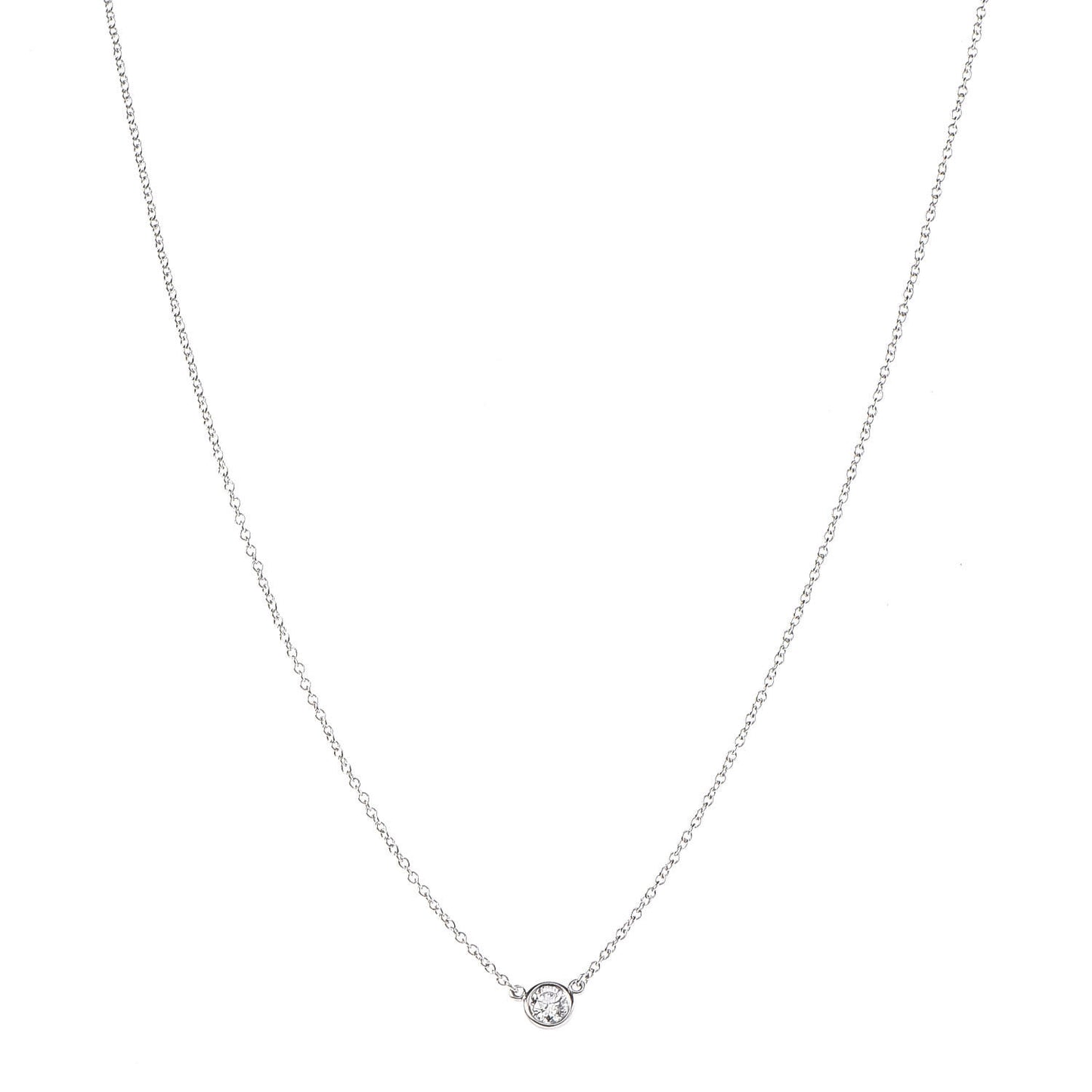 Platinum Diamond .21ct Elsa Peretti Diamonds by the Yard Pendant Necklace