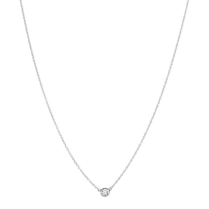 Tiffany Platinum Diamond .21ct Elsa Peretti Diamonds by the Yard Pendant Necklace 1 of 9