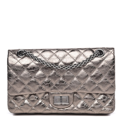 Chanel Metallic Aged Calfskin 2.55 Reissue 225 Flap Dark Silver 1 of 12
