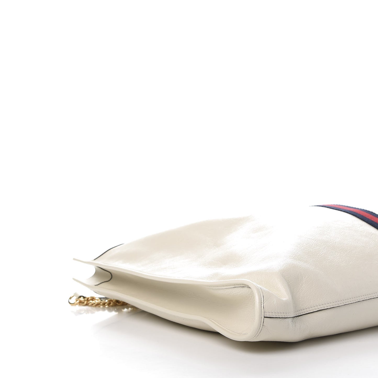 Calfskin Maxi Rajah Chain Tote White