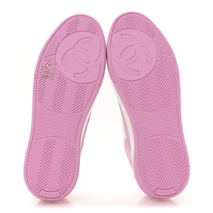 Chanel Cotton Sneakers 38 Pink White 6 of 9