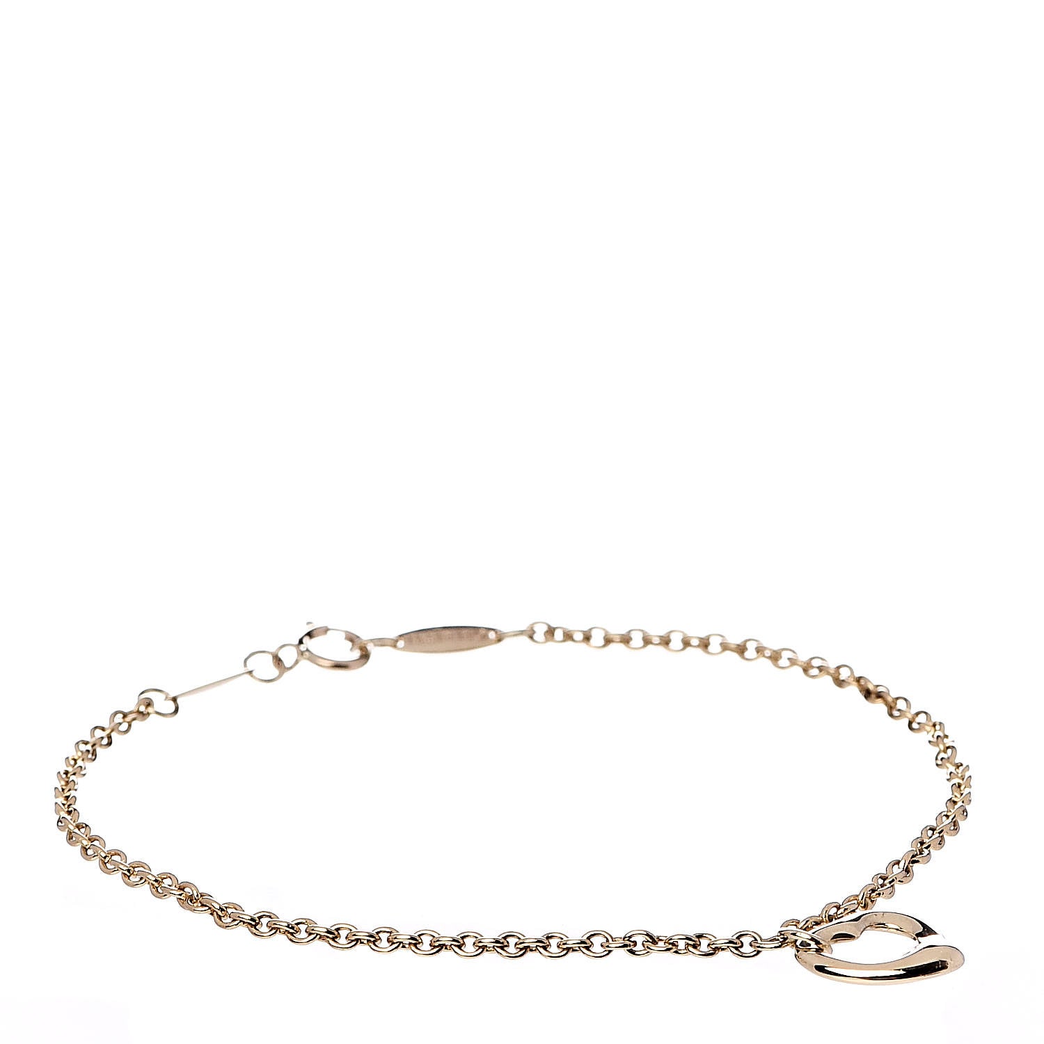 Tiffany 18K Yellow Gold Elsa Peretti Open Heart Bracelet 1 of 5
