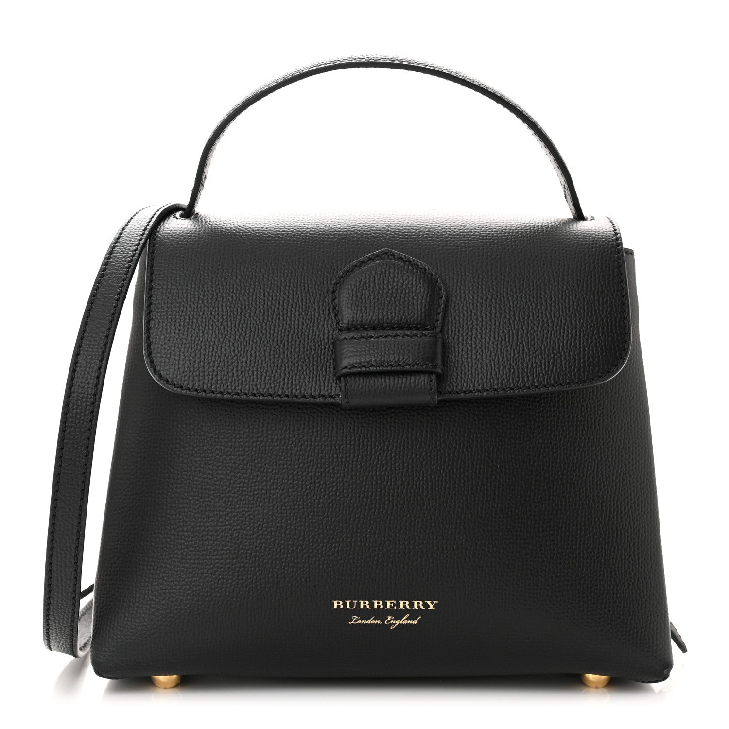 Burberry Derby Calfskin House Check Small Camberley Black 1 of 11