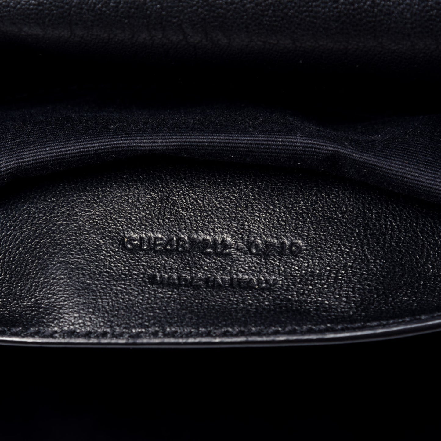Sheepskin Matelasse Chevron Monogram Large College Satchel Black