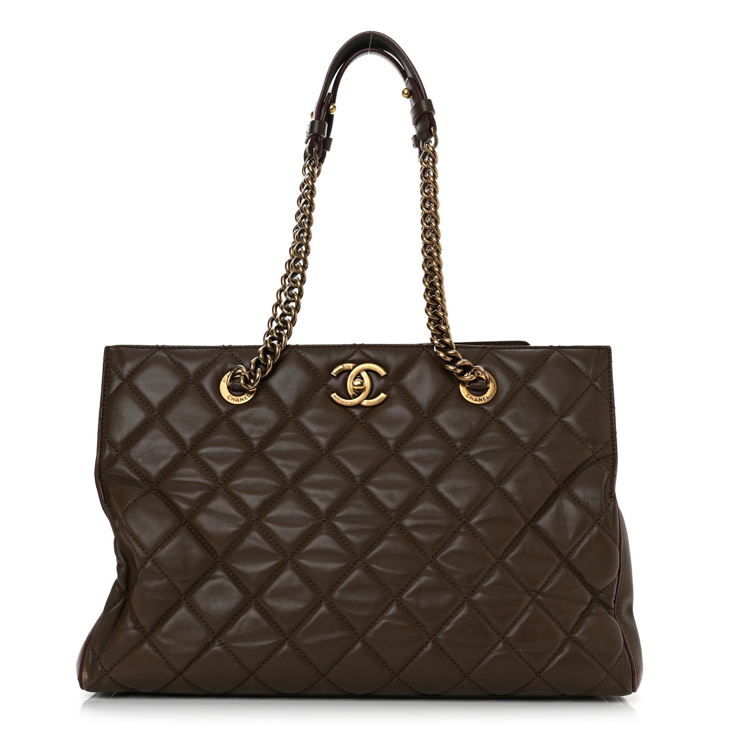 Chanel Calfskin Quilted Perfect Edge Tote Brown 1 of 17