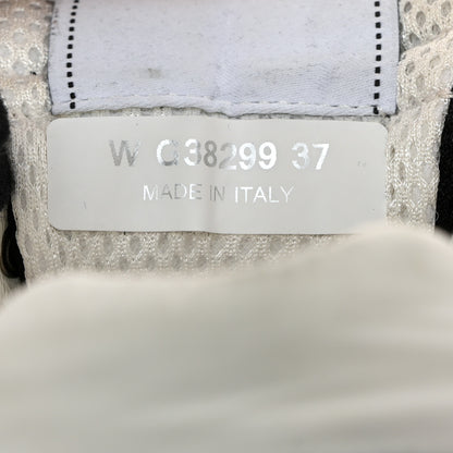 Chanel Mesh Suede Grained Calfskin Womens CC Sneakers 37 Black White 7 of 8