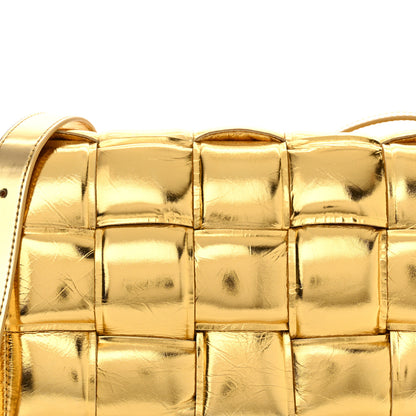 Bottega Veneta Mirror Lambskin Maxi Intreccio Padded Cassette Crossbody Bag Gold 8 of 10