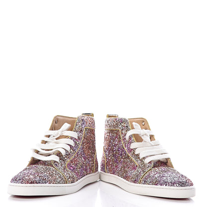 Christian Louboutin Bip Bip Glitter Womens Disco Ball Flat Sneakers 40 Rosette 6 of 12