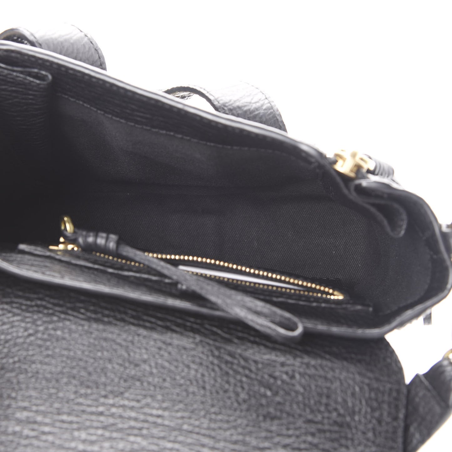 3.1 Textured Calfskin Mini Pashli Satchel Black