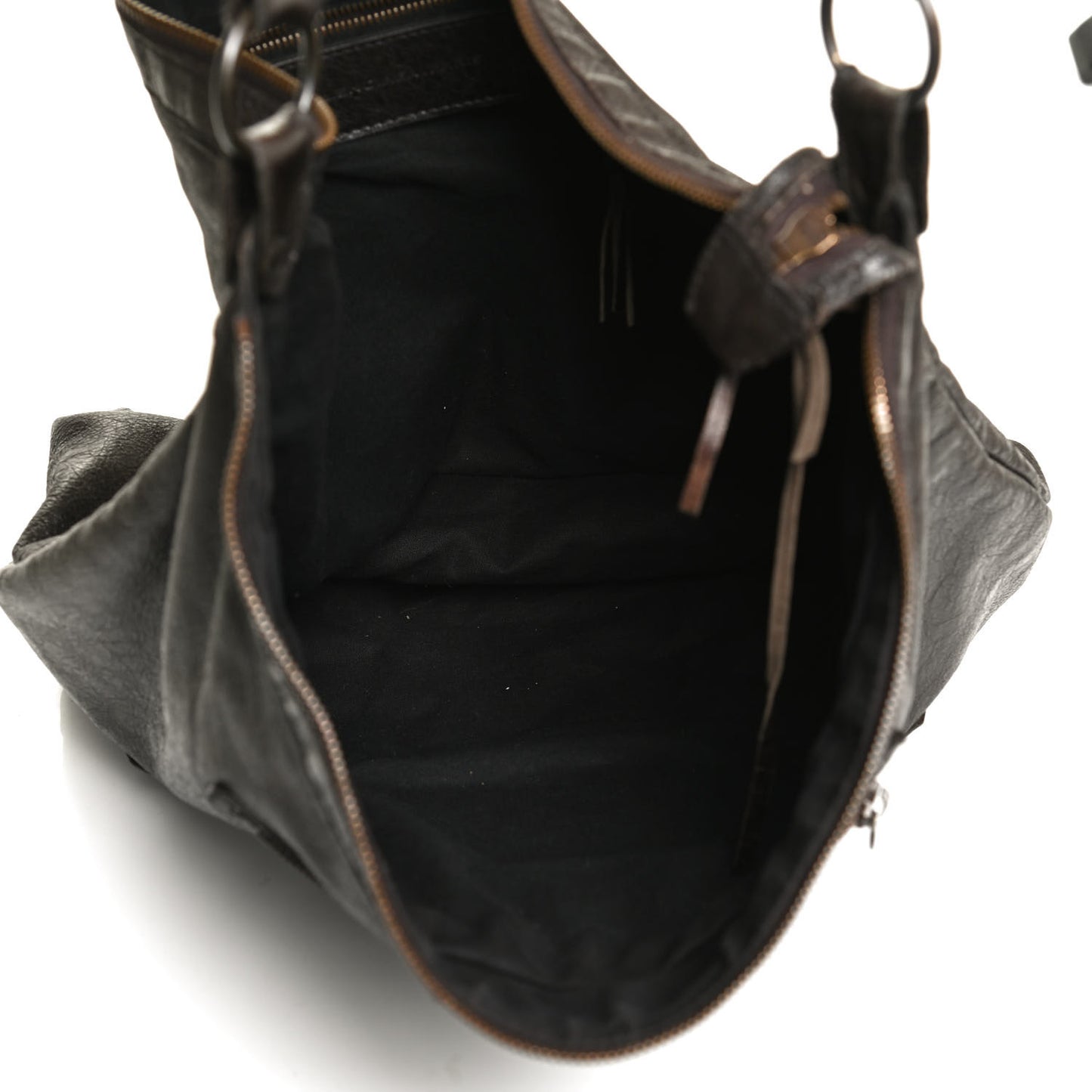 Agneau Classic Hardware Day Hobo Charbon
