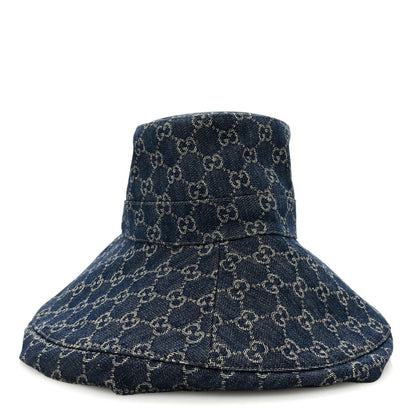 Gucci Eco Washed Denim GG Monogram Brim Hat M Blue 5 of 7