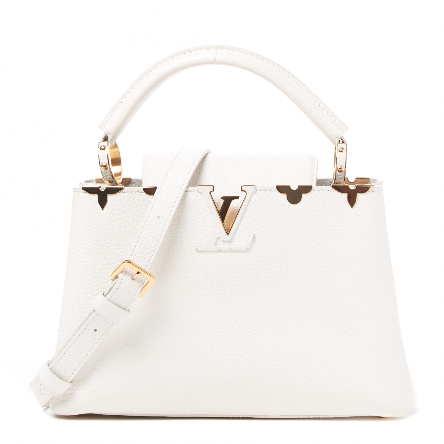 Louis Vuitton Taurillon Embellished Flower Crown Capucines PM White 1 of 7