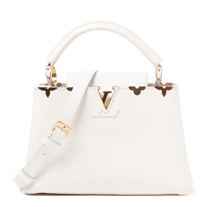 Louis Vuitton Taurillon Embellished Flower Crown Capucines PM White 1 of 7