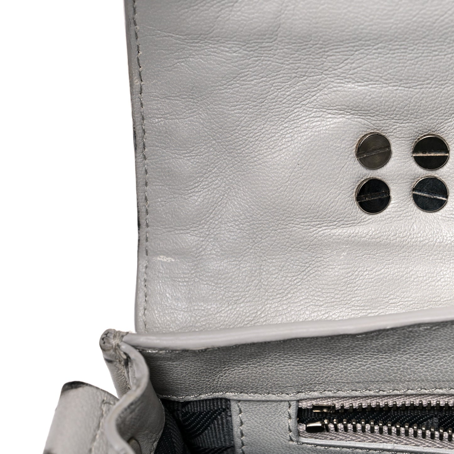 Lambskin Woven Tiny PS1 Satchel Ivory