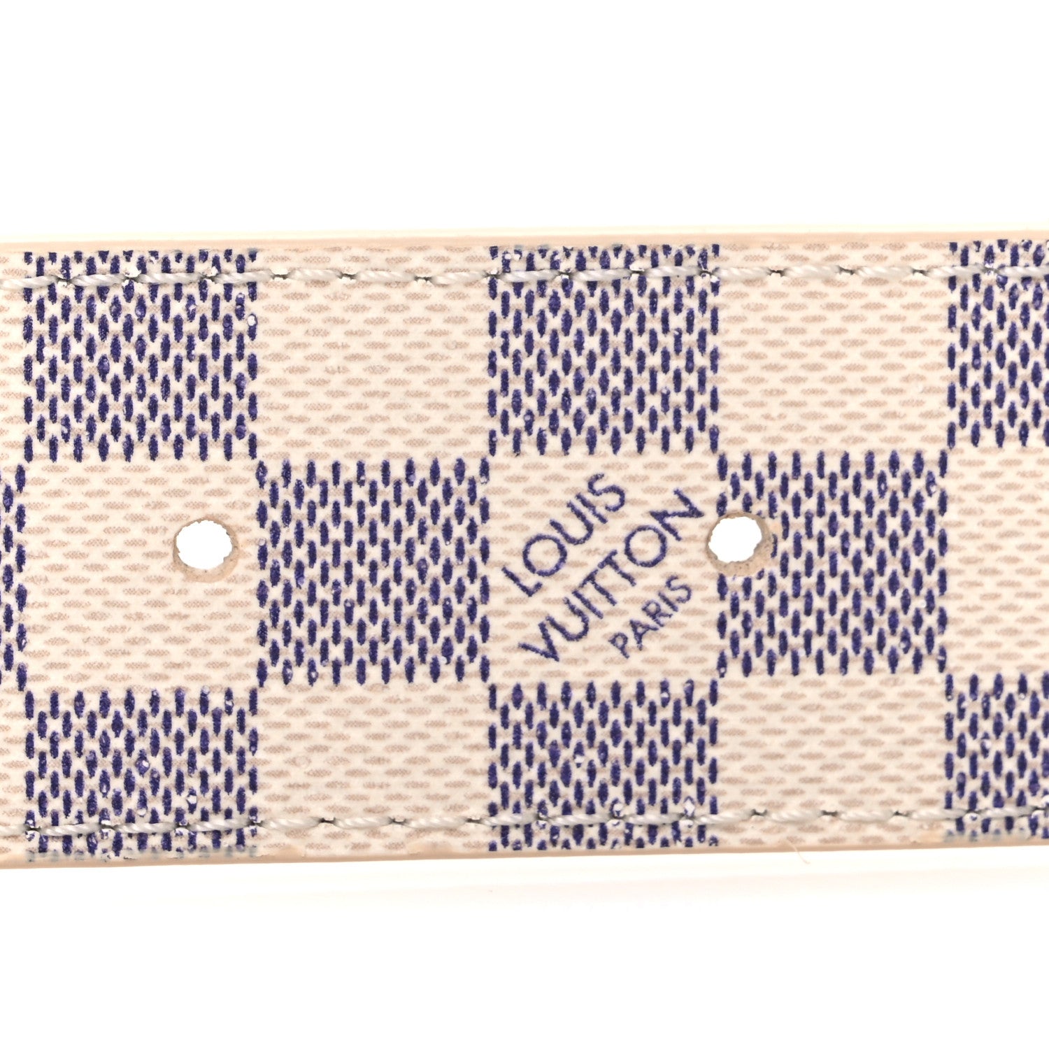 LOUIS VUITTON ベルト ピンク 80/32 Louis Vuitton Damier Azur 30mm LV Initiales Reversible Belt 80 32