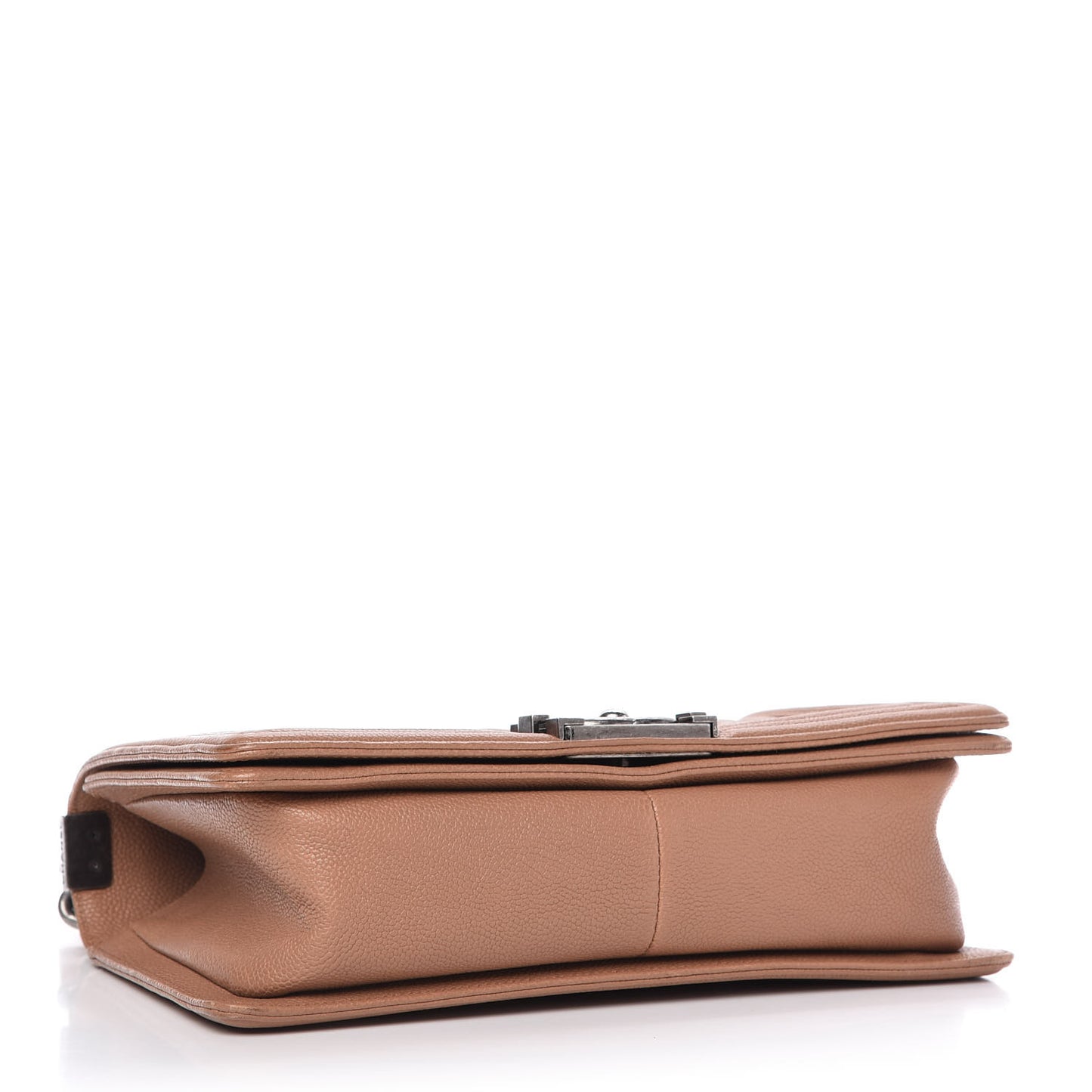 Caviar Quilted Medium Boy Flap Camel