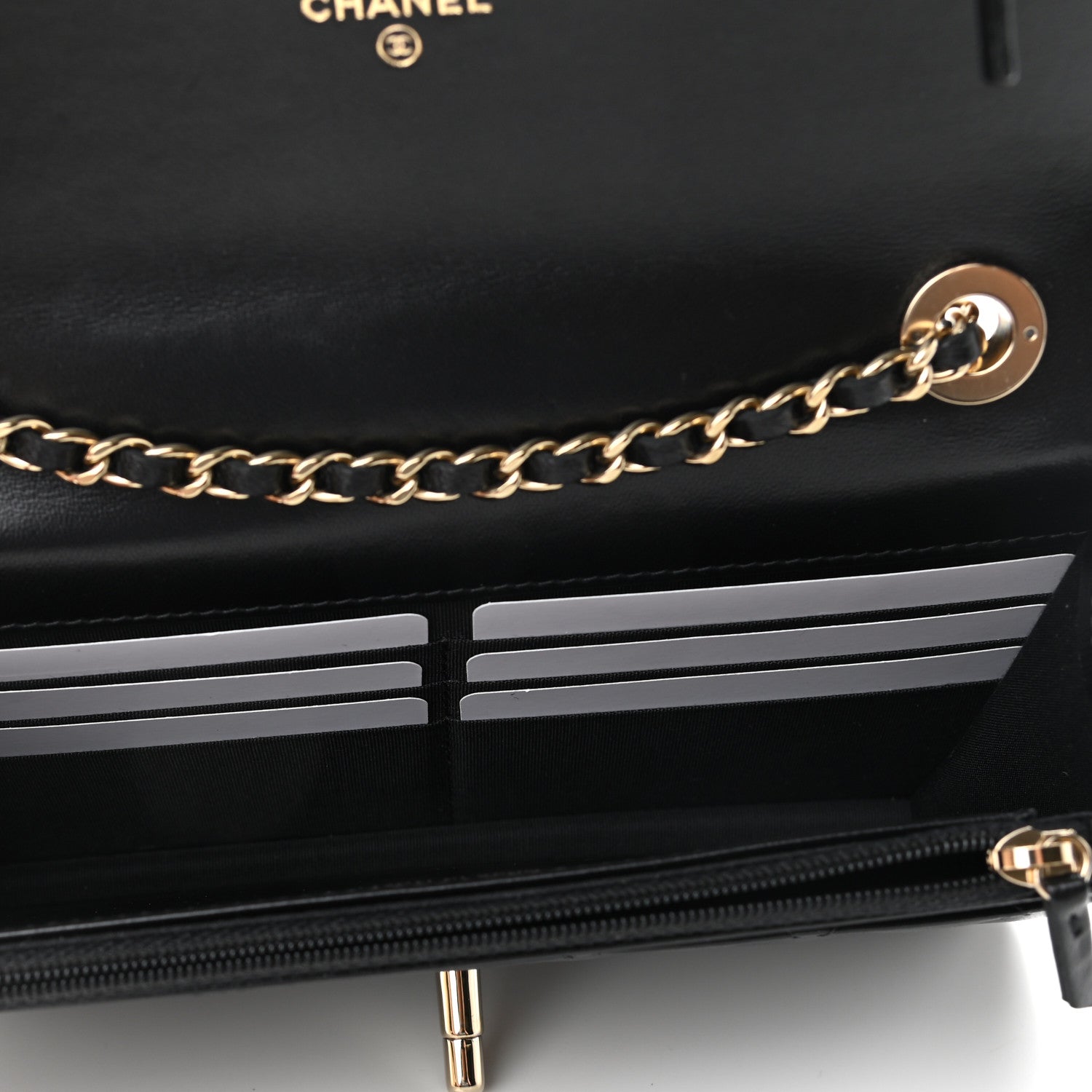 Chanel Lambskin Quilted Trendy CC Wallet On Chain WOC Black 5 of 12
