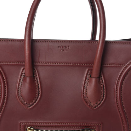 Celine Smooth Calfskin Medium Phantom Luggage Burgundy 6 of 12
