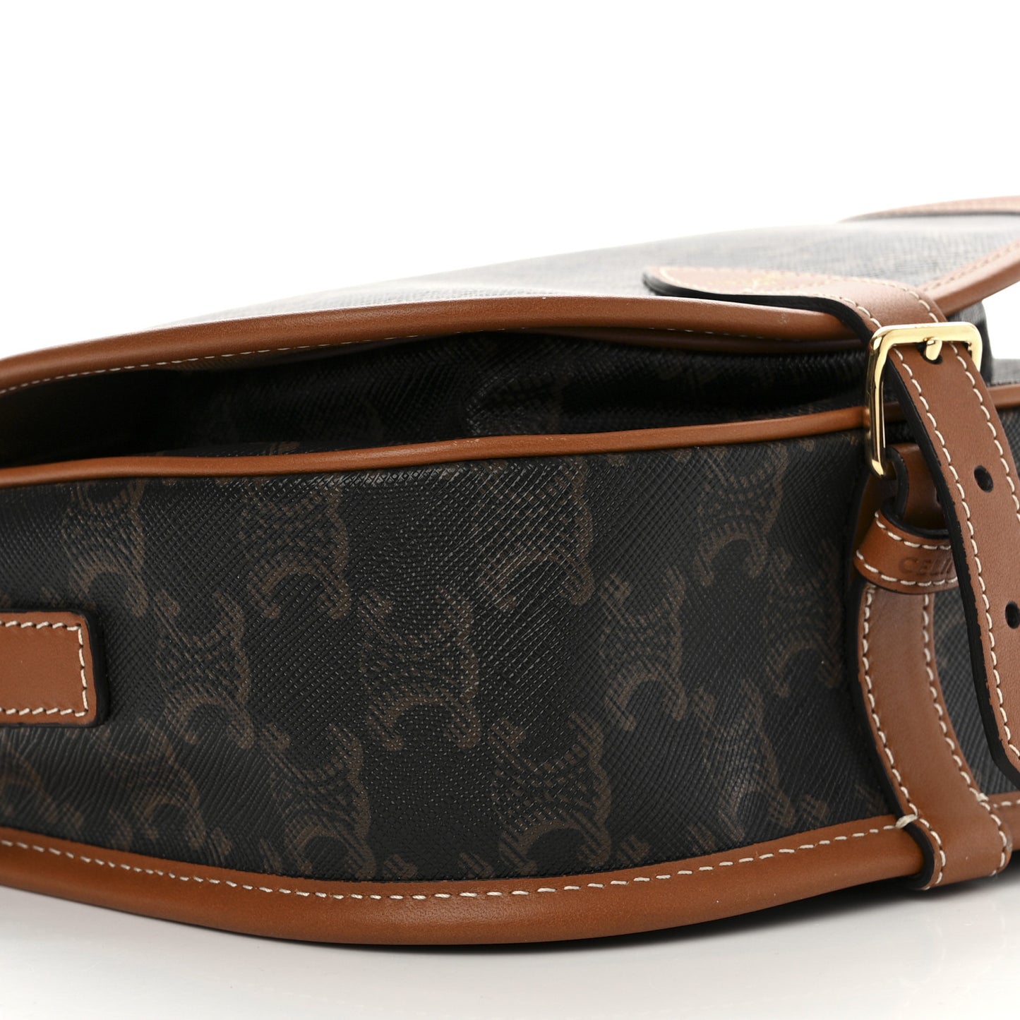 Triomphe Canvas Medium Folco Bag Tan