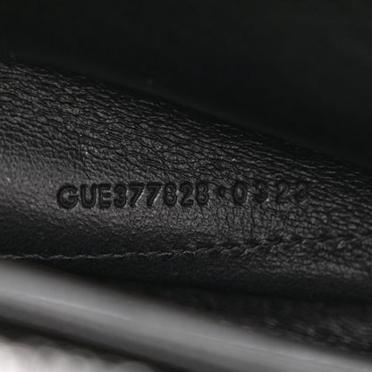 Saint Laurent Grain De Poudre Matelasse Chevron Monogram Chain Wallet Black 8 of 15