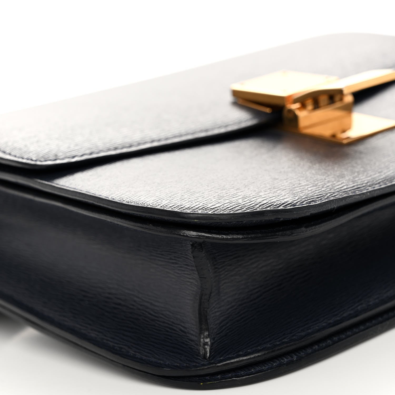 Celine Liege Calfskin Medium Classic Box Flap Bag Dark Blue 9 of 14