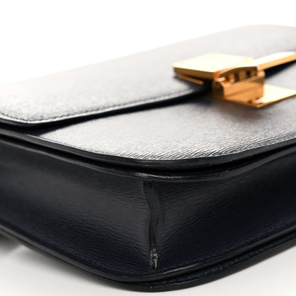 Celine Liege Calfskin Medium Classic Box Flap Bag Dark Blue 9 of 14