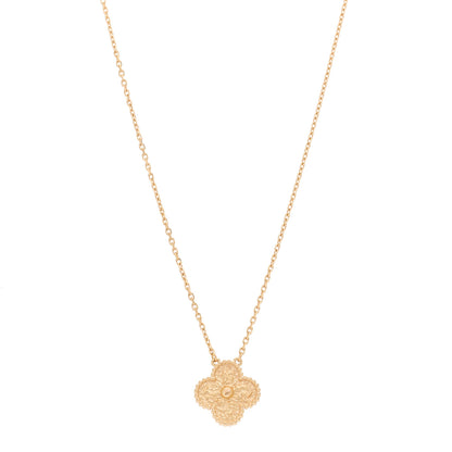 Van Cleef & Arpels 18K Rose Gold Vintage Alhambra Pendant Necklace 1 of 5
